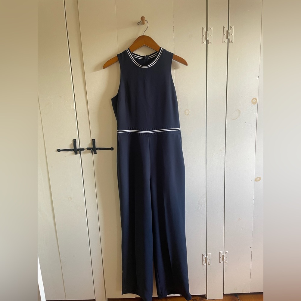 BANANA REPUBLIC WIDE-LEG JUMPSUIT NAVY SIZE 2